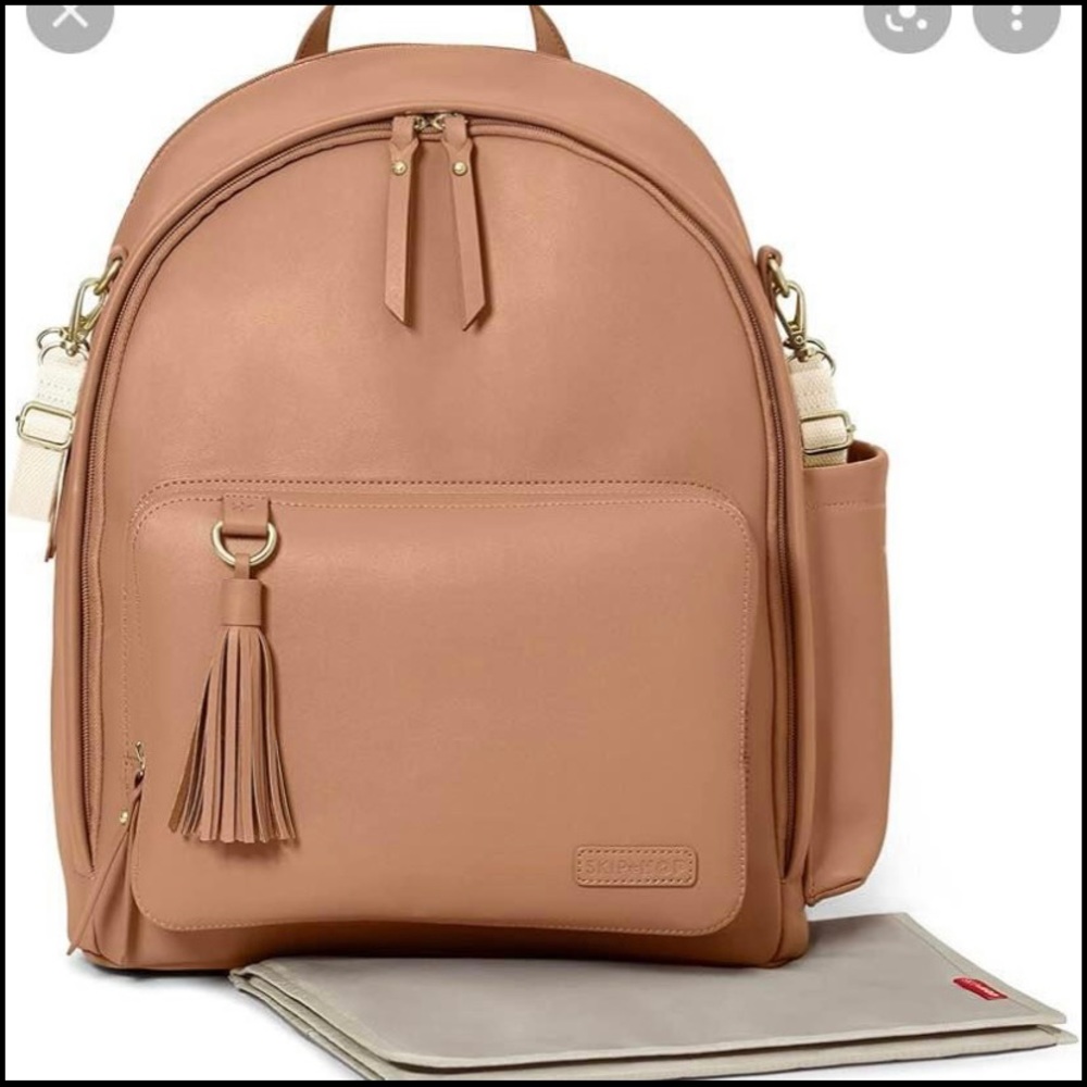 Skip Hop diaper bag brown leather
